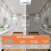 imageVOLISUN 12 Pack 4 inch Recessed Lighting 5CCT LED Recessed Light with Junction Box 2700K5000K Selectable 95W Eqv 80W 810LM Dimmable Canless Wafer Downlight LED Ceiling Light ETL CertificatedBlack