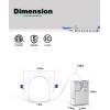 imageVOLISUN 12 Pack 4 inch Recessed Lighting 5CCT LED Recessed Light with Junction Box 2700K5000K Selectable 95W Eqv 80W 810LM Dimmable Canless Wafer Downlight LED Ceiling Light ETL CertificatedWhite