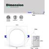 imageVOLISUN 12 Pack 6 Inch 5CCT Recessed Light with Night LightCanless LED Recessed Lighting 6 inch2700K5000K Selectable12W130W1080LM Dimmable Recessed Ceiling Wafer LighsETL CertificatedWhite