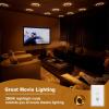 imageVOLISUN 12 Pack 6 Inch 5CCT Recessed Light with Night LightCanless LED Recessed Lighting 6 inch2700K5000K Selectable12W130W1080LM Dimmable Recessed Ceiling Wafer LighsETL CertificatedBlack