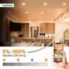 imageVOLISUN 12 Pack 6 Inch 5CCT Recessed Light with Night LightCanless LED Recessed Lighting 6 inch2700K5000K Selectable12W130W1080LM Dimmable Recessed Ceiling Wafer LighsETL CertificatedBlack