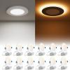 imageVOLISUN 12 Pack 6 Inch 5CCT Recessed Light with Night LightCanless LED Recessed Lighting 6 inch2700K5000K Selectable12W130W1080LM Dimmable Recessed Ceiling Wafer LighsETL CertificatedWhite