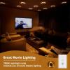 imageVOLISUN 12 Pack 6 Inch 5CCT Recessed Light with Night LightCanless LED Recessed Lighting 6 inch2700K5000K Selectable12W130W1080LM Dimmable Recessed Ceiling Wafer LighsETL CertificatedBlack