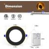 imageVOLISUN 12 Pack 6 Inch 5CCT Recessed Light with Night LightCanless LED Recessed Lighting 6 inch2700K5000K Selectable12W130W1080LM Dimmable Recessed Ceiling Wafer LighsETL CertificatedBlack