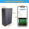 imageVOLISUN 12Pack 1800mAh Outdoor Solar Fence Lights  Waterproof LED Color Glow for Step Railing Wall Stairs7 colorsWarm White