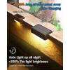 imageVOLISUN 12Pack 1800mAh Outdoor Solar Fence Lights  Waterproof LED Color Glow for Step Railing Wall Stairs7 colorsWarm White