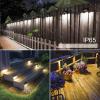 imageVOLISUN 12Pack 1800mAh Outdoor Solar Fence Lights  Waterproof LED Color Glow for Step Railing Wall StairsCool WhiteWarm White