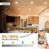 imageVOLISUN 24 Pack 4 inch Recessed Lighting 5CCT LED Black Recessed Light 2700K5000K Selectable CanKiller Dimmable Canless Wafer Downlight LED Ceiling Light ETL CertificatedWhite