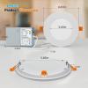 imageVOLISUN 24 Pack 4 inch Recessed Lighting 5CCT LED Black Recessed Light 2700K5000K Selectable CanKiller Dimmable Canless Wafer Downlight LED Ceiling Light ETL CertificatedWhite