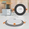 imageVOLISUN 24 Pack 4 inch Recessed Lighting 5CCT LED Black Recessed Light 2700K5000K Selectable CanKiller Dimmable Canless Wafer Downlight LED Ceiling Light ETL CertificatedBlack
