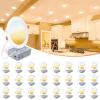 imageVOLISUN 24 Pack 4 inch Recessed Lighting 5CCT LED Black Recessed Light 2700K5000K Selectable CanKiller Dimmable Canless Wafer Downlight LED Ceiling Light ETL CertificatedWhite
