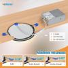 imageVOLISUN 24 Pack 6 inch Recessed Lighting 5CCT LED Black Recessed Light 2700K5000K Selectable 13W Eqv 120W 1080LM Dimmable Canless Wafer Downlight LED Ceiling Light ETL CertificatedBlack