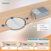 imageVOLISUN 24 Pack 6 inch Recessed Lighting 5CCT LED Black Recessed Light 2700K5000K Selectable 13W Eqv 120W 1080LM Dimmable Canless Wafer Downlight LED Ceiling Light ETL CertificatedWhite