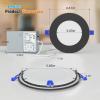 imageVOLISUN 24 Pack 6 inch Recessed Lighting 5CCT LED Black Recessed Light 2700K5000K Selectable 13W Eqv 120W 1080LM Dimmable Canless Wafer Downlight LED Ceiling Light ETL CertificatedBlack