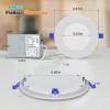 imageVOLISUN 24 Pack 6 inch Recessed Lighting 5CCT LED Black Recessed Light 2700K5000K Selectable 13W Eqv 120W 1080LM Dimmable Canless Wafer Downlight LED Ceiling Light ETL CertificatedWhite