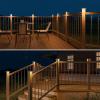 imageVOLISUN 4x4 Solar Fence Post Lights Outdoor 12pack Cap Light for 4x4 WoodenVinyl PostBlack Deck Cap Light Solar Powered for GardenPatioPorch12 Pack