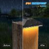 imageVOLISUN 4x4 Solar Fence Post Lights Outdoor 12pack Cap Light for 4x4 WoodenVinyl PostBlack Deck Cap Light Solar Powered for GardenPatioPorch12 Pack