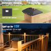 imageVOLISUN 4x4 Solar Fence Post Lights Outdoor 12pack Cap Light for 4x4 WoodenVinyl PostBlack Deck Cap Light Solar Powered for GardenPatioPorch12 Pack