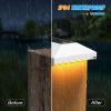 imageVOLISUN 4x4 Solar Fence Post Lights Outdoor 12packCap Light for 4x4 WoodenVinyl PostWhite Deck Cap Light Solar Powered for GardenPatioPorch12 Pack