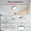 imageVOLISUN 8Pack 5CCT LED Flush Mount Ceiling Light 7 inch Dimmable UltraThin LED Ceiling Light Fixture 3000K6500K Selectable 15W LED Ceiling Lights for Bedroom Kitchen Closet and Hallway WhiteBlack