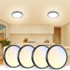 imageVOLISUN 8Pack 5CCT LED Flush Mount Ceiling Light 7 inch Dimmable UltraThin LED Ceiling Light Fixture 3000K6500K Selectable 15W LED Ceiling Lights for Bedroom Kitchen Closet and Hallway WhiteBlack