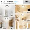 imageVOLISUN 8Pack 5CCT LED Flush Mount Ceiling Light 7 inch Dimmable UltraThin LED Ceiling Light Fixture 3000K6500K Selectable 15W LED Ceiling Lights for Bedroom Kitchen Closet and Hallway WhiteBlack