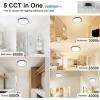 imageVOLISUN 8Pack 5CCT LED Flush Mount Ceiling Light 7 inch Dimmable UltraThin LED Ceiling Light Fixture 3000K6500K Selectable 15W LED Ceiling Lights for Bedroom Kitchen Closet and Hallway WhiteBlack