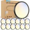 imageVOLISUN 8Pack 5CCT LED Flush Mount Ceiling Light 7 inch Dimmable UltraThin LED Ceiling Light Fixture 3000K6500K Selectable 15W LED Ceiling Lights for Bedroom Kitchen Closet and Hallway WhiteBlack