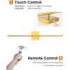 imageVOLISUN Battery Operated Wall Sconce Set of Two Gold Rechargeable Wall Lights with Remote Control 3000K6500K Dimmable Wall Lamp 276 Inch LED Wireless Wall Lights for Bedroom Living RoomHallwayGold