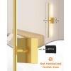 imageVOLISUN Battery Operated Wall Sconce Set of Two Gold Rechargeable Wall Lights with Remote Control 3000K6500K Dimmable Wall Lamp 276 Inch LED Wireless Wall Lights for Bedroom Living RoomHallwayGold