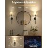 imageVOLISUN Battery Operated Wall Sconce Set of TwoGold Wireless Sconces with Romote and Rechargeable Bulbs9 Colors Indoor Wireless Wall Lights for Bedroom Living Room HallwayBlack