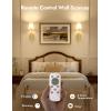 imageVOLISUN Battery Operated Wall Sconce Set of TwoGold Wireless Sconces with Romote and Rechargeable Bulbs9 Colors Indoor Wireless Wall Lights for Bedroom Living Room HallwayGold