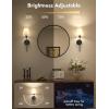 imageVOLISUN Battery Operated Wall Sconce Set of TwoGold Wireless Sconces with Romote and Rechargeable Bulbs9 Colors Indoor Wireless Wall Lights for Bedroom Living Room HallwayBlack