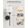 imageVOLISUN Battery Operated Wall Sconce Set of TwoGold Wireless Sconces with Romote and Rechargeable Bulbs9 Colors Indoor Wireless Wall Lights for Bedroom Living Room HallwayBlack