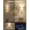 imageVOLISUN Battery Operated Wall Sconce Set of TwoGold Wireless Sconces with Romote and Rechargeable Bulbs9 Colors Indoor Wireless Wall Lights for Bedroom Living Room HallwayGold