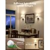 imageVOLISUN Battery Operated Wall Sconce Set of TwoGold Wireless Sconces with Romote and Rechargeable Bulbs9 Colors Indoor Wireless Wall Lights for Bedroom Living Room HallwayBlack