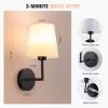 imageVOLISUN Battery Operated Wall Sconce Set of TwoGold Wireless Sconces with Romote and Rechargeable Bulbs9 Colors Indoor Wireless Wall Lights for Bedroom Living Room HallwayBlack