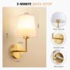 imageVOLISUN Battery Operated Wall Sconce Set of TwoGold Wireless Sconces with Romote and Rechargeable Bulbs9 Colors Indoor Wireless Wall Lights for Bedroom Living Room HallwayGold