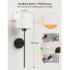 imageVOLISUN Battery Operated Wall Sconce Set of TwoGold Wireless Sconces with Romote and Rechargeable Bulbs9 Colors Indoor Wireless Wall Lights for Bedroom Living Room HallwayBlack
