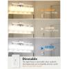 imageVOLISUN Brushed Nickel Bathroom Light Fixtures 4Light Bathroom Vanity Lights Over Mirror Modern Vanity Light for Bathrooms Bathrooms Lights Fixtures Over Mirror with Milky White Glass ShadesNickel