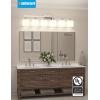 imageVOLISUN Brushed Nickel Bathroom Light Fixtures 4Light Bathroom Vanity Lights Over Mirror Modern Vanity Light for Bathrooms Bathrooms Lights Fixtures Over Mirror with Milky White Glass ShadesNickel