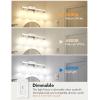 imageVOLISUN Brushed Nickel Bathroom Light Fixtures 4Light Bathroom Vanity Lights Over Mirror Modern Vanity Light for Bathrooms Bathrooms Lights Fixtures Over Mirror with Milky White Glass ShadesNickel