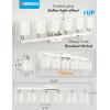 imageVOLISUN Brushed Nickel Bathroom Light Fixtures 4Light Bathroom Vanity Lights Over Mirror Modern Vanity Light for Bathrooms Bathrooms Lights Fixtures Over Mirror with Milky White Glass ShadesNickel