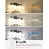 imageVOLISUN Brushed Nickel Bathroom Light Fixtures 4Light Bathroom Vanity Lights Over Mirror Modern Vanity Light for Bathrooms Bathrooms Lights Fixtures Over Mirror with Milky White Glass ShadesBlack
