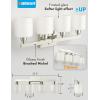 imageVOLISUN Brushed Nickel Bathroom Light Fixtures 4Light Bathroom Vanity Lights Over Mirror Modern Vanity Light for Bathrooms Bathrooms Lights Fixtures Over Mirror with Milky White Glass ShadesNickel