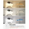 imageVOLISUN Brushed Nickel Bathroom Light Fixtures 4Light Bathroom Vanity Lights Over Mirror Modern Vanity Light for Bathrooms Bathrooms Lights Fixtures Over Mirror with Milky White Glass ShadesBlack