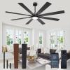 imageVOLISUN Ceiling Fan with Light 42 inch Flush Mount Ceiling Fan with Lights and Remote Dimmable LED Fan Light Low Profile Ceiling Fan White Modern Ceiling Fan for Bedroom IndoorOutdoorBlack