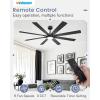 imageVOLISUN Ceiling Fan with Light 42 inch Flush Mount Ceiling Fan with Lights and Remote Dimmable LED Fan Light Low Profile Ceiling Fan White Modern Ceiling Fan for Bedroom IndoorOutdoorBlack