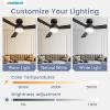 imageVOLISUN Ceiling Fan with Lights 52 inch Low Profile Ceiling Fan with Light and Remote Reversible 3CCT Dimmable Noiseless White Flush Mount Ceilings Fans for Bedroom IndoorOutdoorBlack