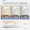 imageVOLISUN Ceiling Fan with Lights 52 inch Low Profile Ceiling Fan with Light and Remote Reversible 3CCT Dimmable Noiseless White Flush Mount Ceilings Fans for Bedroom IndoorOutdoorWhite